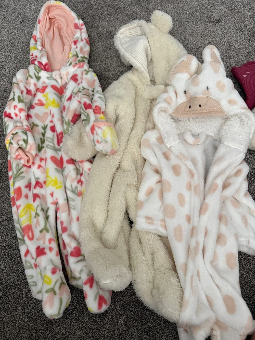 Baby robe and warm jumpsuits size 3 months